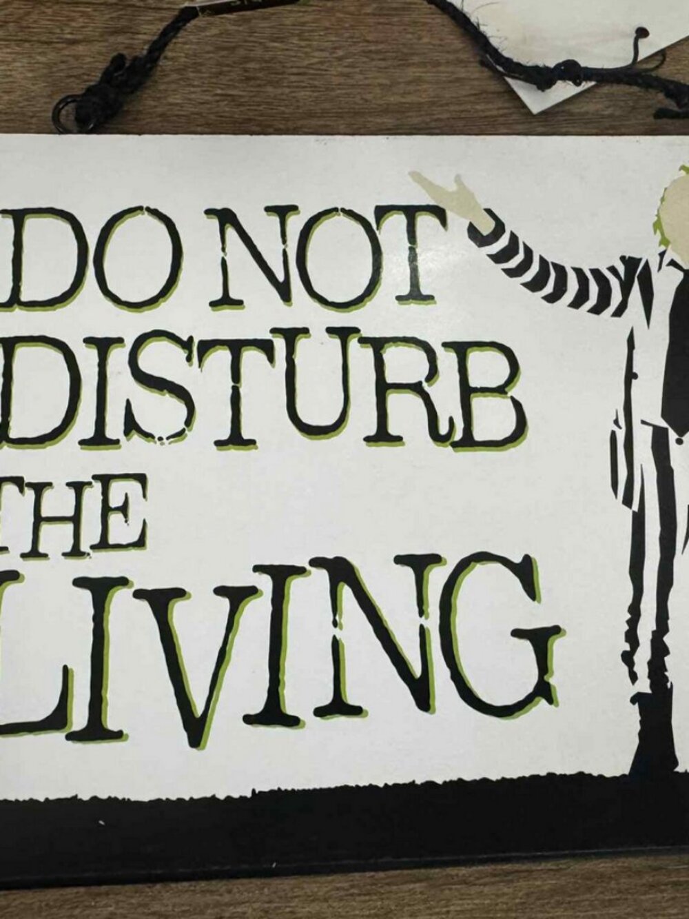 Beetlejuice “It’s Showtime” & “Don’t Disturb” Double-Sided Wood Sign – 8"x6"